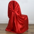 thumbnail image 1 of BalsaCircle 10 Red Universal Solid Satin Chair Covers Slipcovers Wedding Decorations, 1 of 6