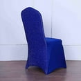 thumbnail image 1 of Balsa Circle 10 Royal Blue Solid Metallic Spandex Stretchable Banquet Chair Covers Slipcovers, 1 of 8