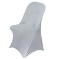 thumbnail image 1 of BalsaCircle 10 Silver Spandex Stretchable Folding Solid Chair Covers Slipcovers Wedding decorations, 1 of 5