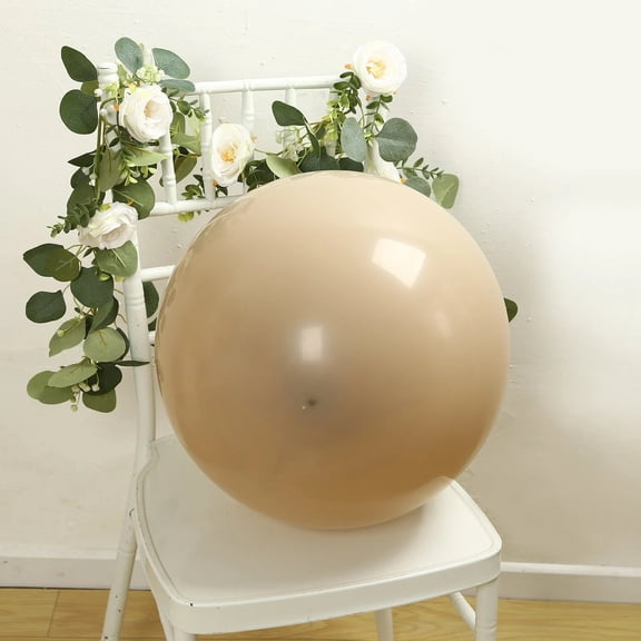 BalsaCircle 10 Taupe 18 in Round Matte Pastel Latex Biodegradable Balloons Wedding Reception Events Birthday Party Decorations Supplies