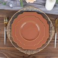thumbnail image 1 of Balsa Circle 10 Terracotta 8" Disposable Baroque Plastic Dessert Plates Gold Rim, 1 of 8