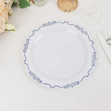 BalsaCircle 10 Lavender Round 8" Disposable Plastic Salad Dinner Plates ...