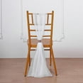thumbnail image 1 of BalsaCircle 10 White Extra Premium Chiffon Chair Sashes Bows Ties Ceremony, 1 of 6
