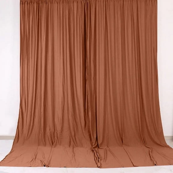 Balsa Circle 10 feet x 10 feet Polyester Professional Backdrop Curtains Terracotta
