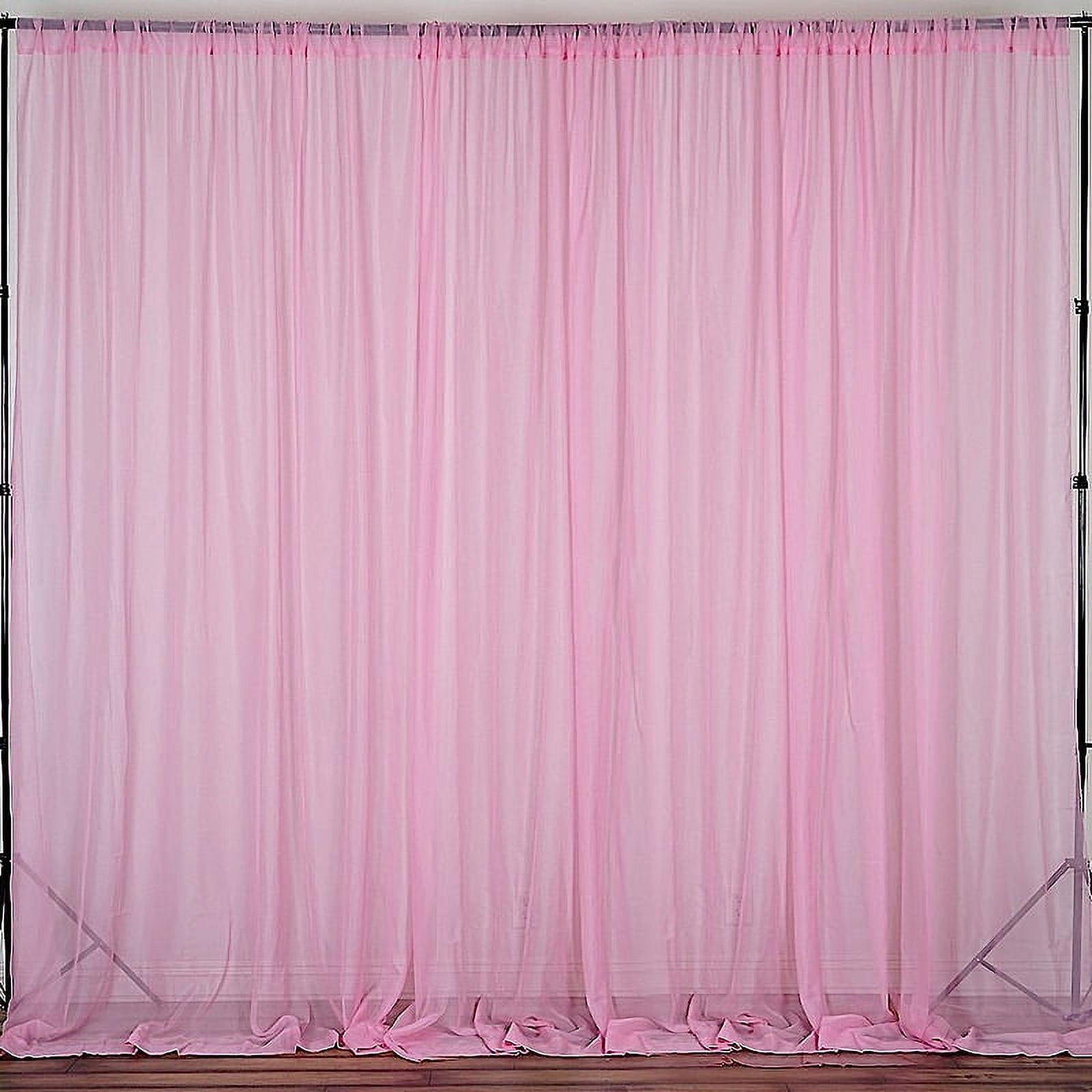 Two Panel Backdrop BalsaCircle 10 feet x 10 feet Sheer Voile Backdrop Drapes Curtains 2 ...