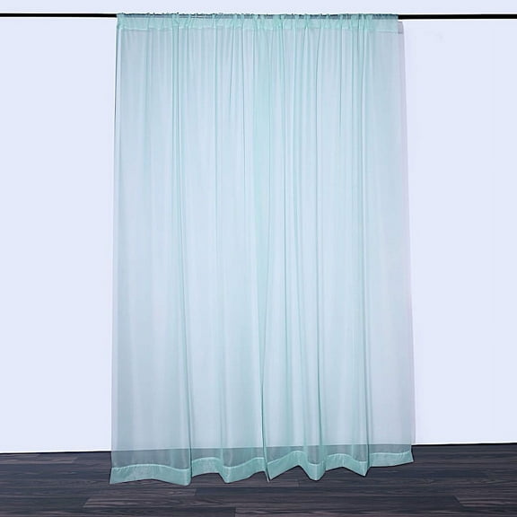 BalsaCircle 10 feet x 10 feet Sheer Voile Backdrop Drapes Curtains 2 Panels 5x10 feet Party