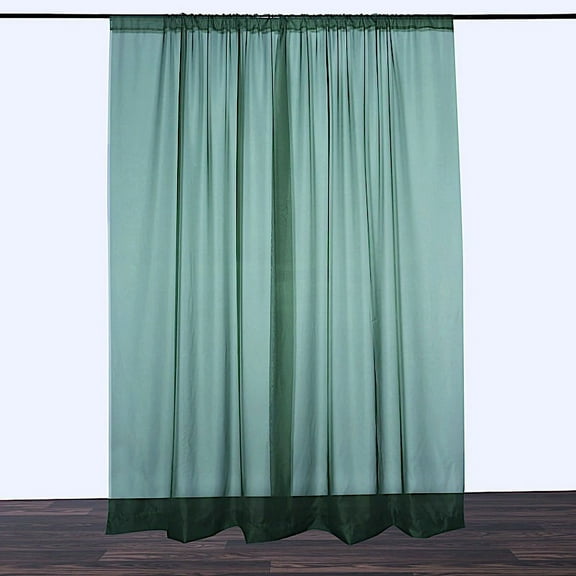 BalsaCircle 10 feet x 10 feet Sheer Voile Backdrop Drapes Curtains 2 Panels 5x10 feet Party