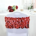 thumbnail image 1 of BalsaCircle 100 Burgundy 10" Big Payette Sequined Chair Sashes Catering, 1 of 8