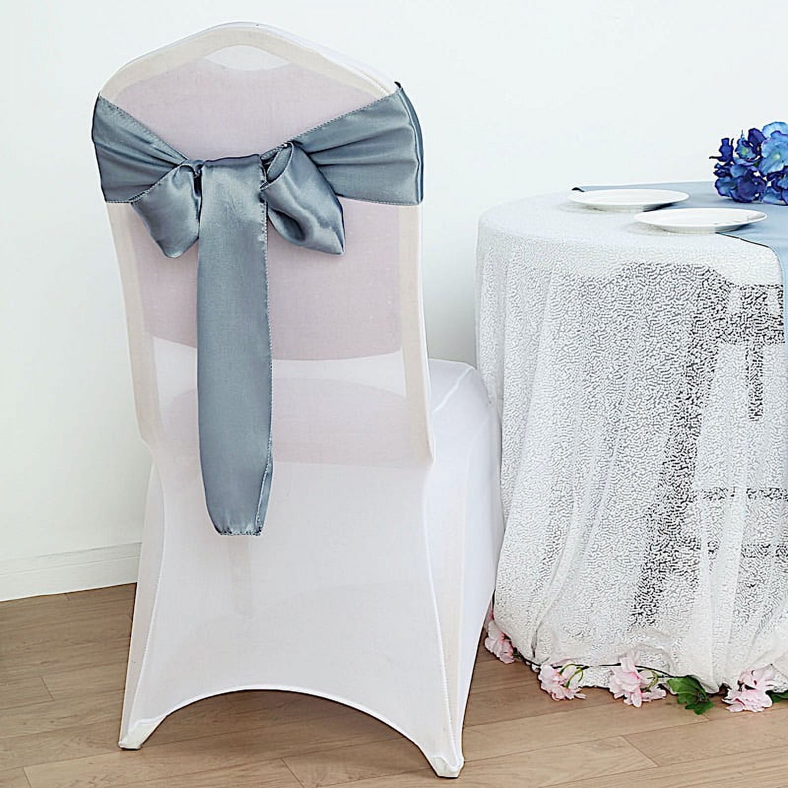 Lann's Linens - 10 Elegant Organza Wedding/Party Chair Cover Sashes/Bows -  Ribbon Tie Back Sash - Sage Green - Lann's Linens