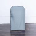 thumbnail image 1 of BalsaCircle 100 Dusty Blue Solid Polyester Folding Chair Covers Slipcovers Linens Wedding, 1 of 8