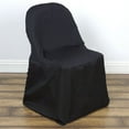thumbnail image 1 of Balsa Circle 100 Folding Round Solid Polyester Chair Covers Wedding decorations Slipcovers, 1 of 5