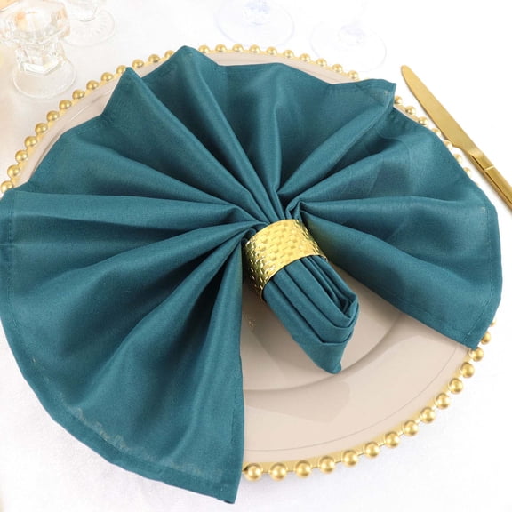 Balsa Circle 100 Pieces 20" Peacock Teal Premium Polyester Napkins Wedding Kitchen