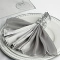 thumbnail image 1 of Balsa Circle 100 Pieces 20" Silver Satin Dinner Napkins Wedding Party, 1 of 6