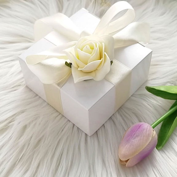 BalsaCircle 100 Pieces 4"x4"x2" Cake Wedding Boxes Tuck Top Wedding Party Candy Gifts