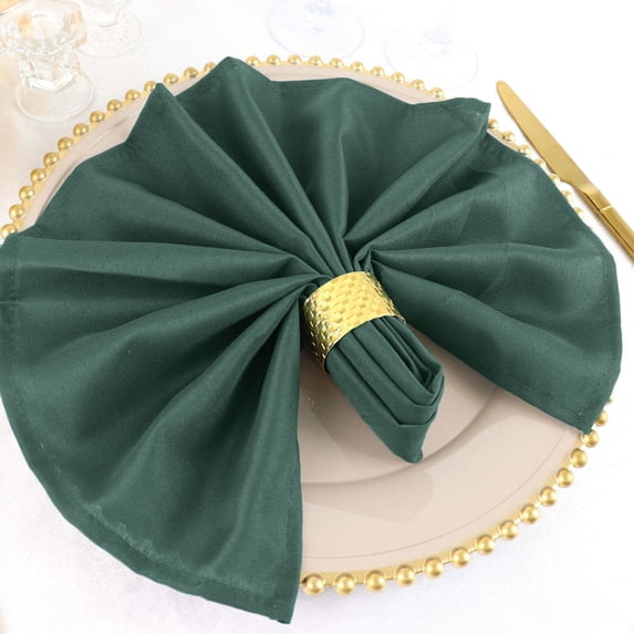 Balsa Circle 100 Pieces Hunter Green 20" Premium Polyester Dinner Napkins