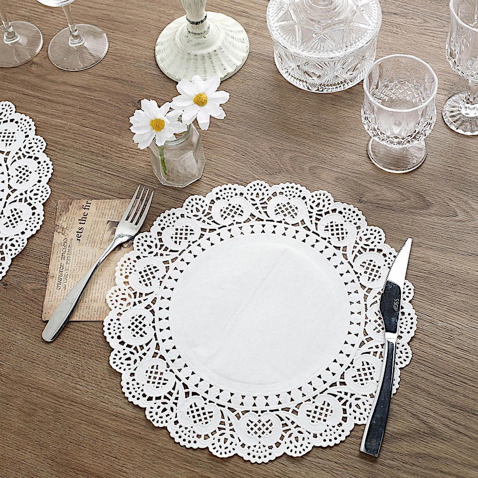 100 - 6 White FRENCH LACE Paper Doilies || White Paper Lace Doily