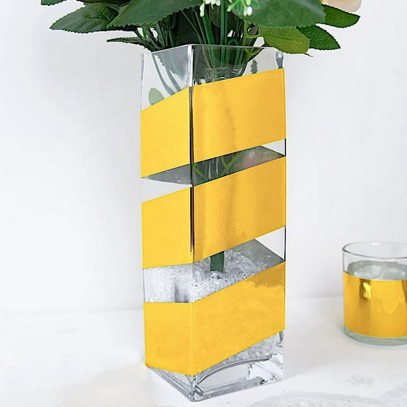 BalsaCircle 100 yards Gold Metallic Polyester Craft Tape Roll Wedding Party