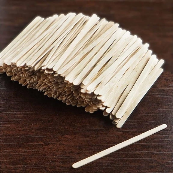 Balsa Circle 1000 Disposable Natural Birch Wooden 4.5" Coffee Stirrers Eco Friendly Biodegradable Wedding Party Tableware Compostable