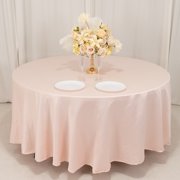 Balsa Circle 108" Blush Round Lamour Satin Tablecloth Table Covers Catering Dining Table Linens Reception