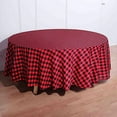 thumbnail image 1 of BalsaCircle 108" Gingham Checkered Polyester Tablecloth Black and Red, 1 of 8