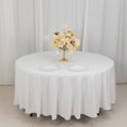 thumbnail image 1 of Balsa Circle 108" Round Cotton Tablecloths Wedding Linens White, 1 of 8
