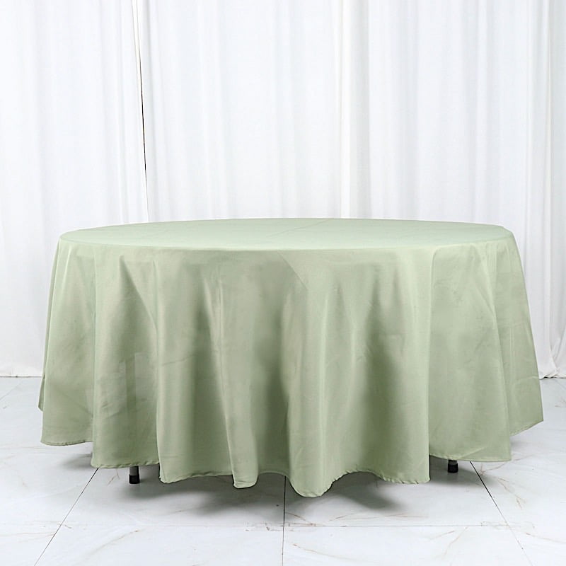 Eucalyptus Green 108" Round Polyester Tablecloth