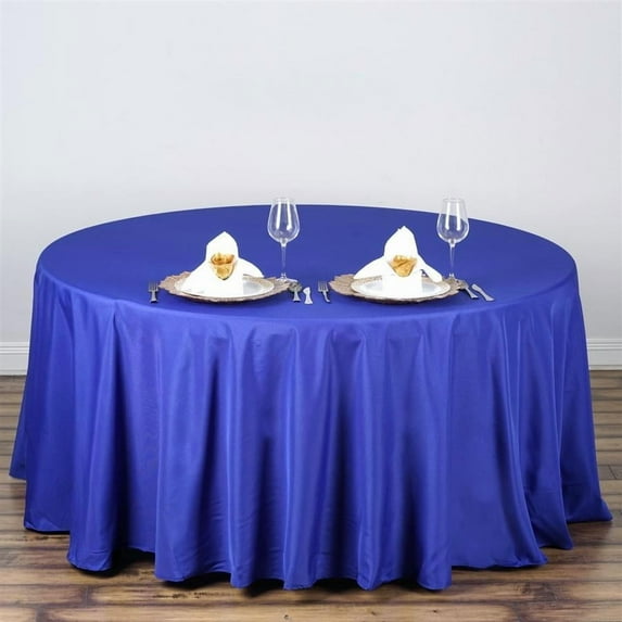 BalsaCircle 108" Round Polyester Tablecloth Wedding Table Linens Royal Blue
