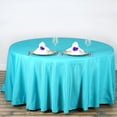 thumbnail image 1 of BalsaCircle 108" Round Polyester Tablecloth Wedding Table Linens Turquoise, 1 of 5