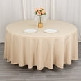 thumbnail image 1 of BalsaCircle 108" Round Premium Polyester Tablecloth Wedding Table Linens Beige, 1 of 8