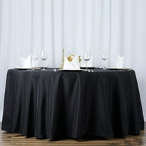 BalsaCircle 108" Round Premium Polyester Tablecloth Wedding Table Linens Black