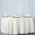 thumbnail image 1 of BalsaCircle 108" Round Premium Polyester Tablecloth Wedding Table Linens Ivory, 1 of 5