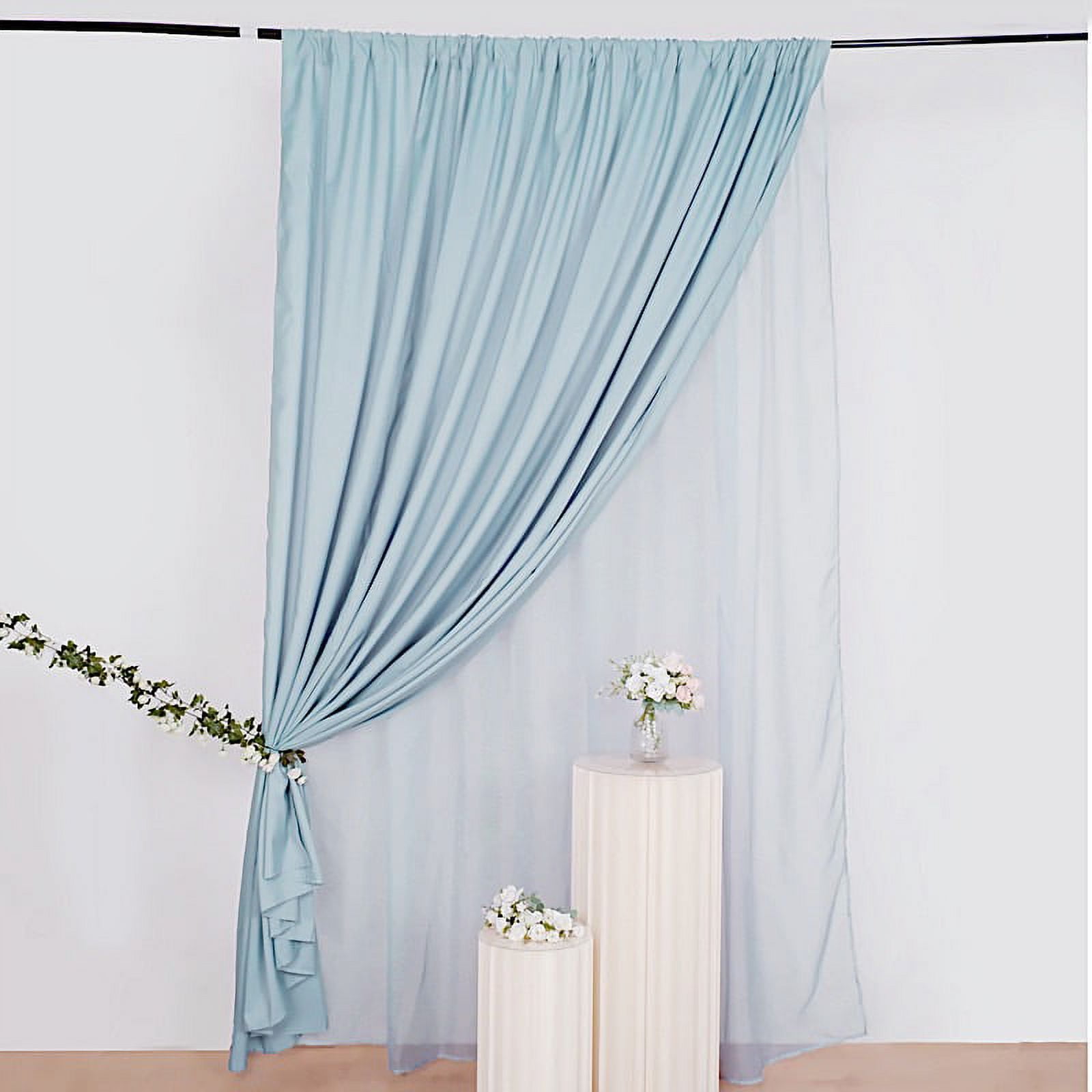 BalsaCircle 10x10 feet Dual Layer Polyester Sheer Chiffon Backdrop ...