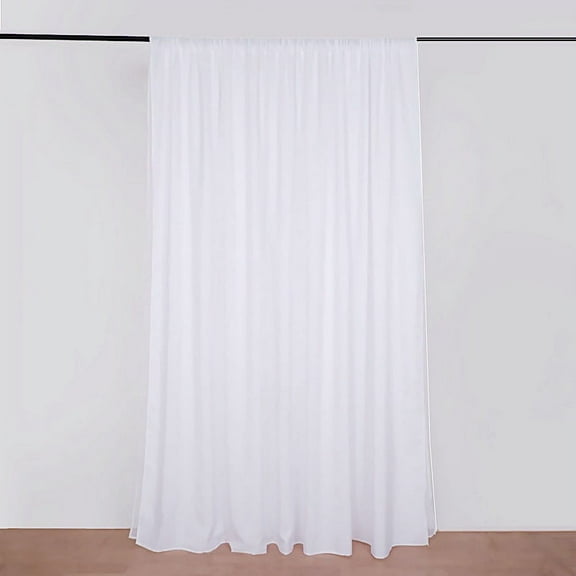 Balsa Circle 10x10 feet White Dual Layer Polyester Sheer Chiffon Backdrop Curtain Rod Pockets Party Decorations