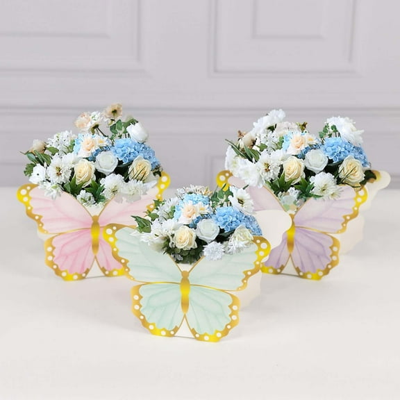 BalsaCircle 12 Assorted Paper Butterfly Party Gift Boxes Wedding Events Reception Home Decorations Supplies