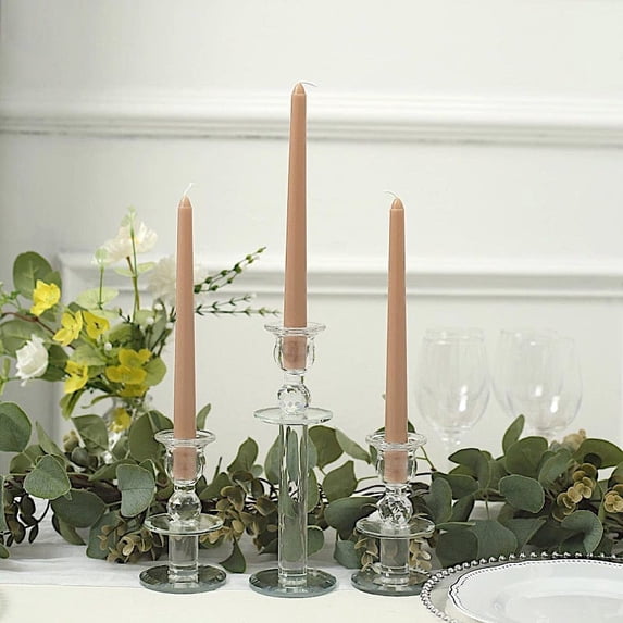 BalsaCircle 12 Beige 10" Premium Taper Candles Centerpiece Home Decorations