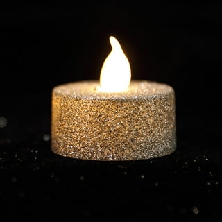 Silver glitter battery tea lights deals
