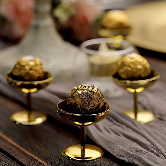 BalsaCircle 12 Gold 2" Mini Champagne Dessert Cups Favor Holders