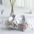 thumbnail image 1 of BalsaCircle 12 Silver Metallic 4" x 5" Polyester Party Favor Bags Pull String Events Reception Decorations Supplies, 1 of 8