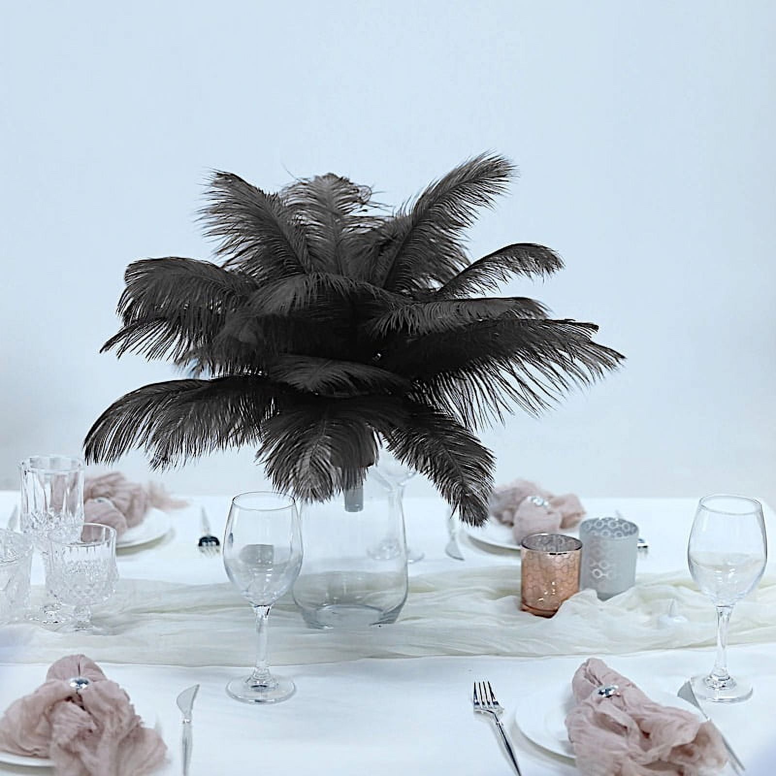 Balsa Circle 12 Pieces 13"-15" Authentic Ostrich Feathers Centerpieces