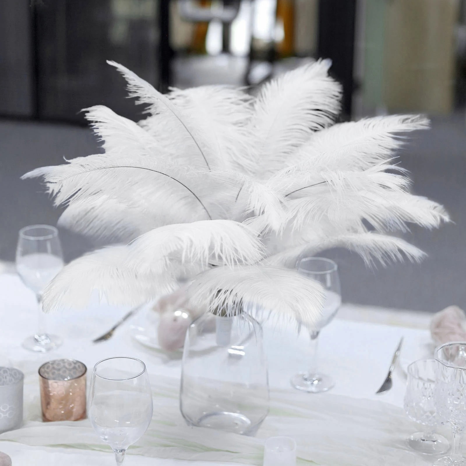 FEATHER CENTERPIECES/VASES