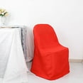 thumbnail image 1 of BalsaCircle 12 Red Solid Polyester Folding Chair Covers Slipcovers Linens, 1 of 8