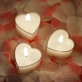thumbnail image 1 of BalsaCircle 12 White Unscented Heart Votive Tealight Candles Birthday Party, 1 of 8