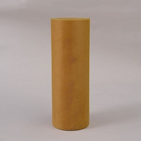 Balsa Circle 12" x 100 yards Wedding Tulle Roll Gold