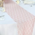 thumbnail image 1 of BalsaCircle 12" x 108" Floral Pattern Lace Table Runner Dusty Rose, 1 of 7