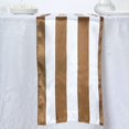 thumbnail image 1 of BalsaCircle 12" x 108" Gold White Stripes Satin Table Top Runner Linens Dinner Decorations, 1 of 7
