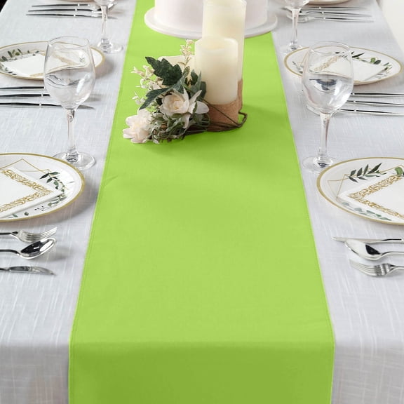 BalsaCircle 12" x 108" Polyester Table Top Runner Apple Green
