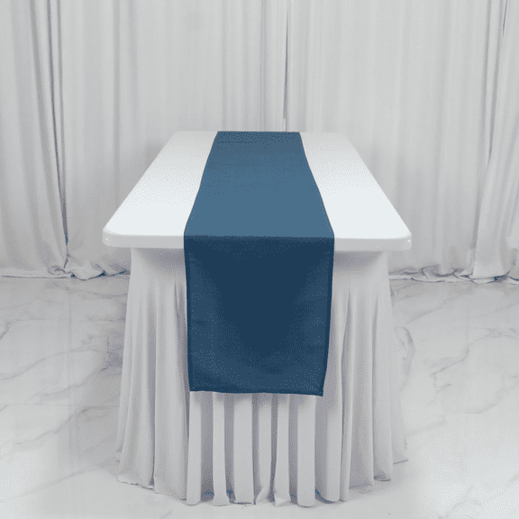 BalsaCircle 12" x 108" Polyester Table Top Runner Denim Blue