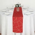 thumbnail image 1 of BalsaCircle 12" x 108" Red Gold Geometric Polyester Table Runner Party Linens Dinner, 1 of 8