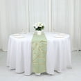 thumbnail image 1 of BalsaCircle 12" x 108" Sage Green Gold Geometric Polyester Table Runner Home Linens Decorations, 1 of 8