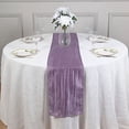 thumbnail image 1 of BalsaCircle 12" x 108" Violet Amethyst Crinkled Accordion Taffeta Table Runner Party Events Linens, 1 of 8